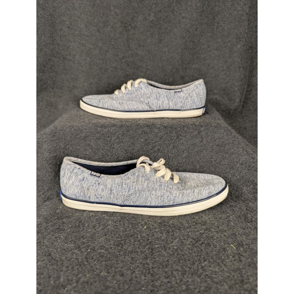 Keds Shoes Womens‎ 7.5 Low Top Sneakers Blue Fabric Round Toe Lace Up Casual
